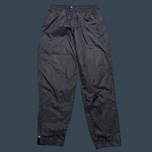 Nike Mens Black Windbreaker Track Pants With Elastic Waist & Zippered Ankles L